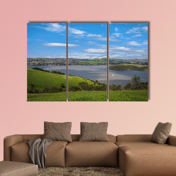 View Of Carquinez Strait Canvas Wall Art-3 Horizontal-Gallery Wrap-37" x 24"-Tiaracle