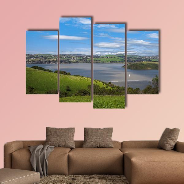 View Of Carquinez Strait Canvas Wall Art-4 Pop-Gallery Wrap-50" x 32"-Tiaracle