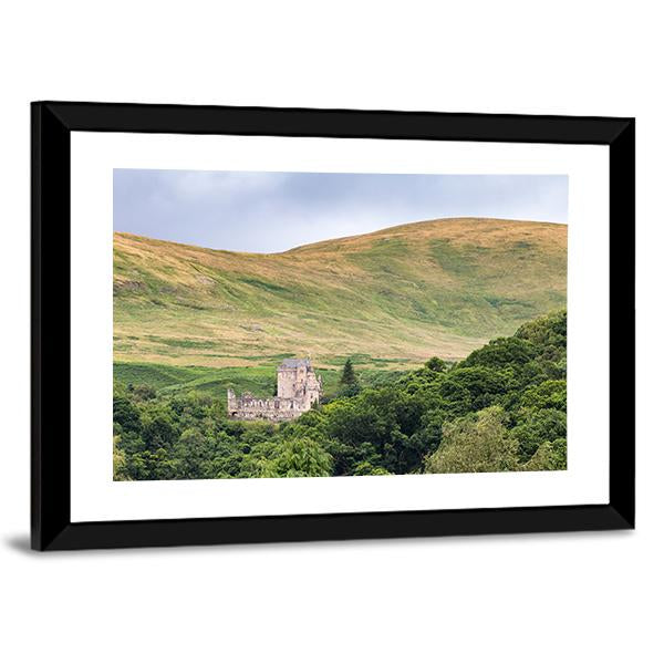 View Of Castle Campbell Canvas Wall Art-3 Horizontal-Gallery Wrap-25" x 16"-Tiaracle