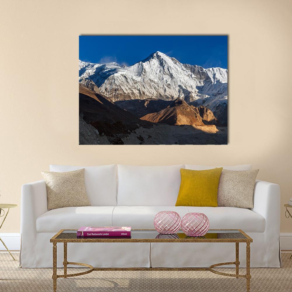 View Of Cho Oyu Mountain Peak In Nepal Canvas Wall Art-4 Pop-Gallery Wrap-34" x 20"-Tiaracle