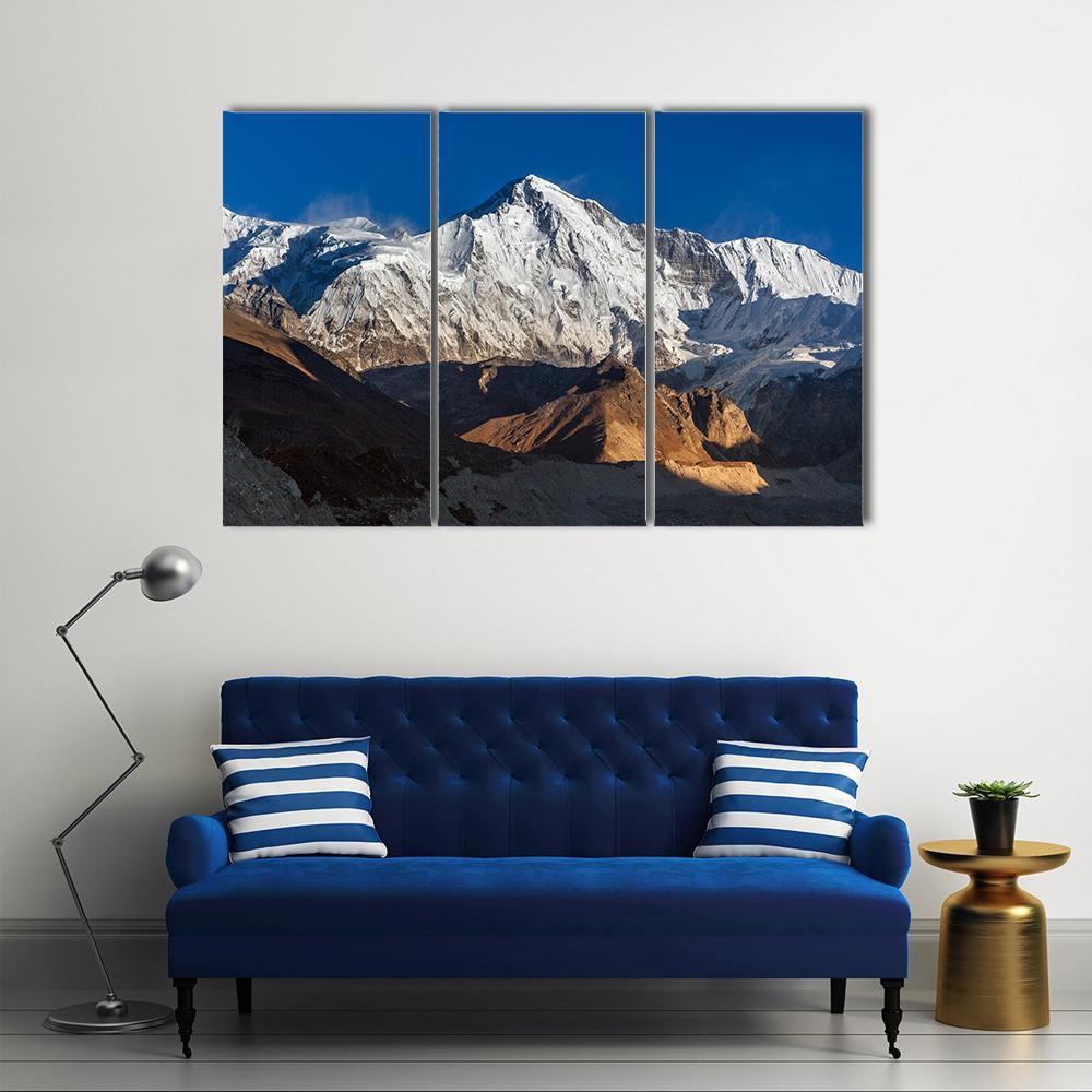 View Of Cho Oyu Mountain Peak In Nepal Canvas Wall Art-3 Horizontal-Gallery Wrap-25" x 16"-Tiaracle