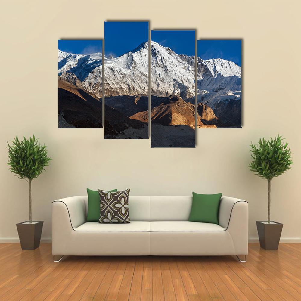 View Of Cho Oyu Mountain Peak In Nepal Canvas Wall Art-4 Pop-Gallery Wrap-34" x 20"-Tiaracle