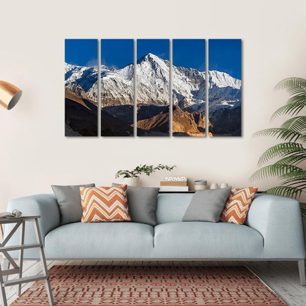 View Of Cho Oyu Mountain Peak In Nepal Canvas Wall Art-5 Horizontal-Gallery Wrap-22" x 12"-Tiaracle