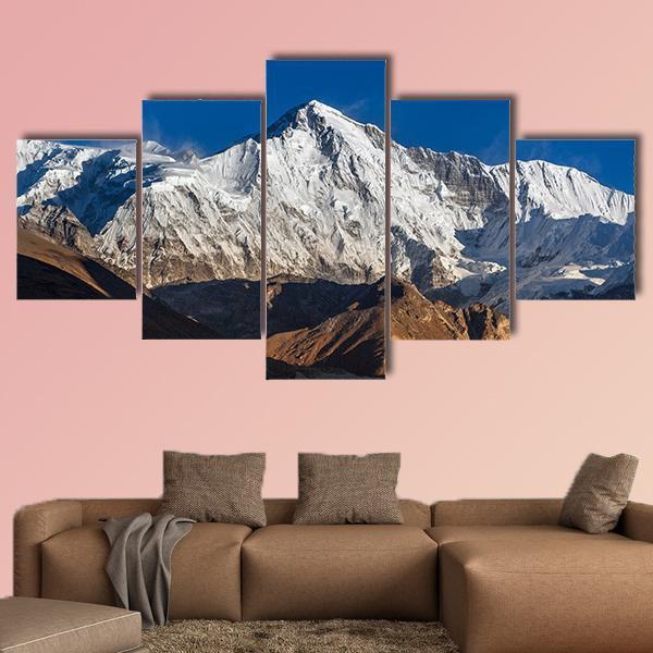 View Of Cho Oyu Mountain Peak In Nepal Canvas Wall Art-5 Star-Gallery Wrap-42" x 21"-Tiaracle