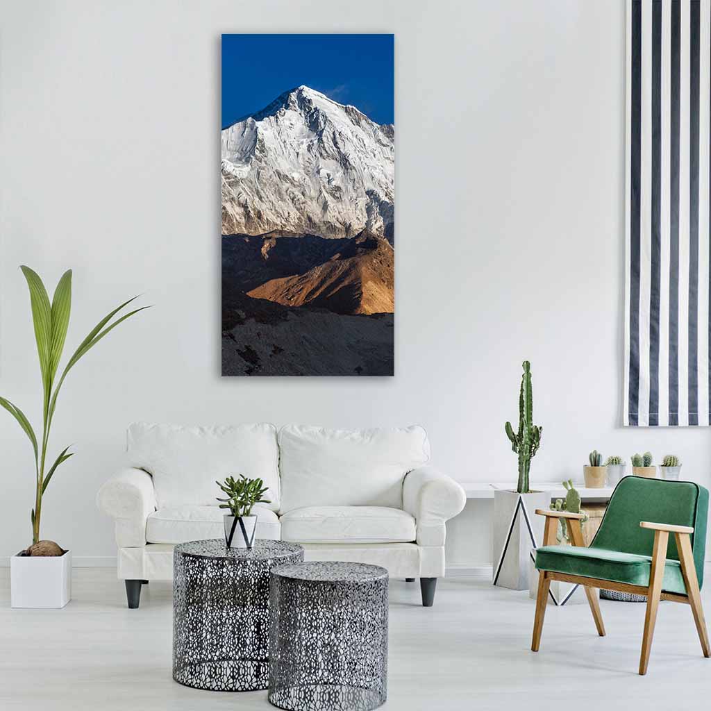 View Of Cho Oyu Mountain Peak In Nepal Vertical Canvas Wall Art-1 Vertical-Gallery Wrap-12" x 24"-Tiaracle