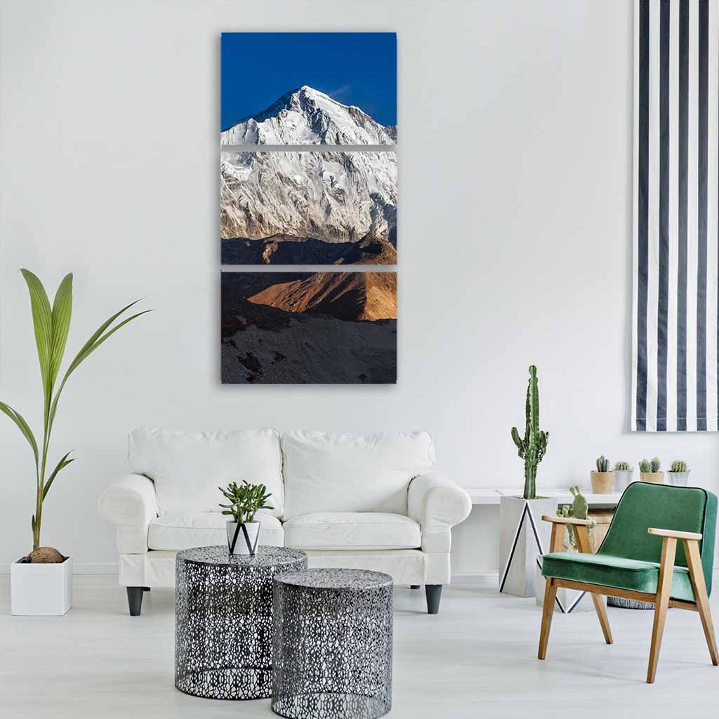 View Of Cho Oyu Mountain Peak In Nepal Vertical Canvas Wall Art-1 Vertical-Gallery Wrap-12" x 24"-Tiaracle