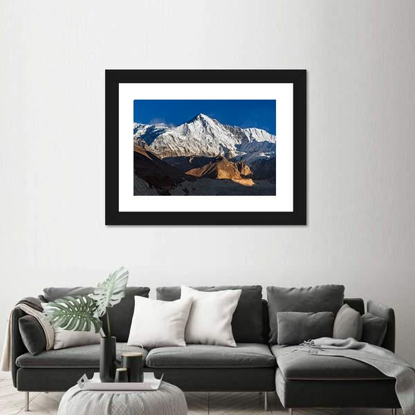 View Of Cho Oyu Mountain Peak In Nepal Vertical Canvas Wall Art-3 Vertical-Gallery Wrap-12" x 25"-Tiaracle