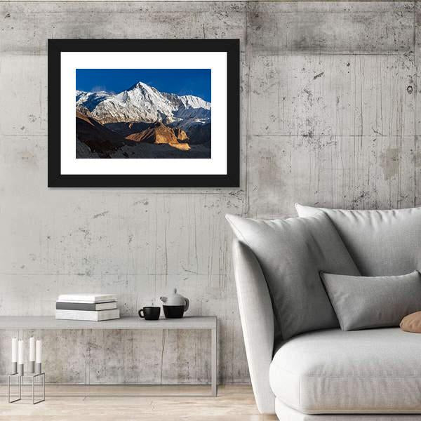 View Of Cho Oyu Mountain Peak In Nepal Vertical Canvas Wall Art-3 Vertical-Gallery Wrap-12" x 25"-Tiaracle