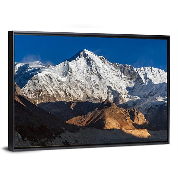 View Of Cho Oyu Mountain Peak In Nepal Vertical Canvas Wall Art-3 Vertical-Gallery Wrap-12" x 25"-Tiaracle