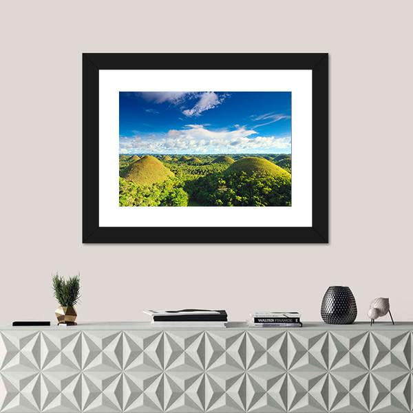 View Of Chocolate Hills Bohol Canvas Wall Art-3 Horizontal-Gallery Wrap-25" x 16"-Tiaracle