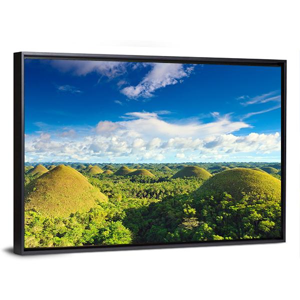 View Of Chocolate Hills Bohol Canvas Wall Art-3 Horizontal-Gallery Wrap-25" x 16"-Tiaracle