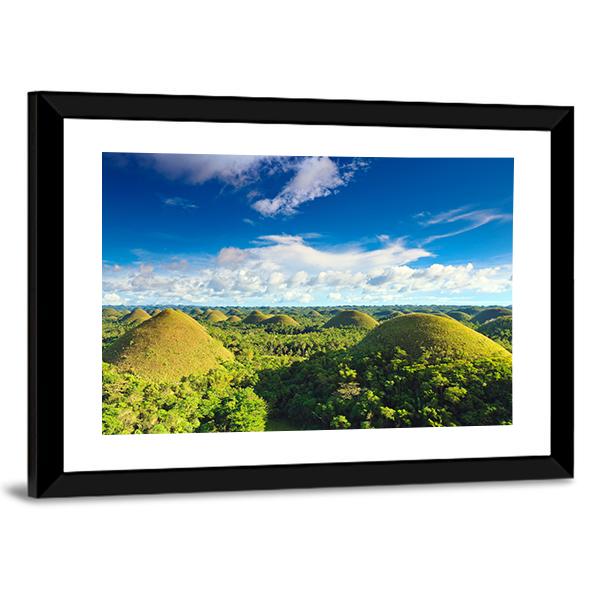 View Of Chocolate Hills Bohol Canvas Wall Art-3 Horizontal-Gallery Wrap-25" x 16"-Tiaracle