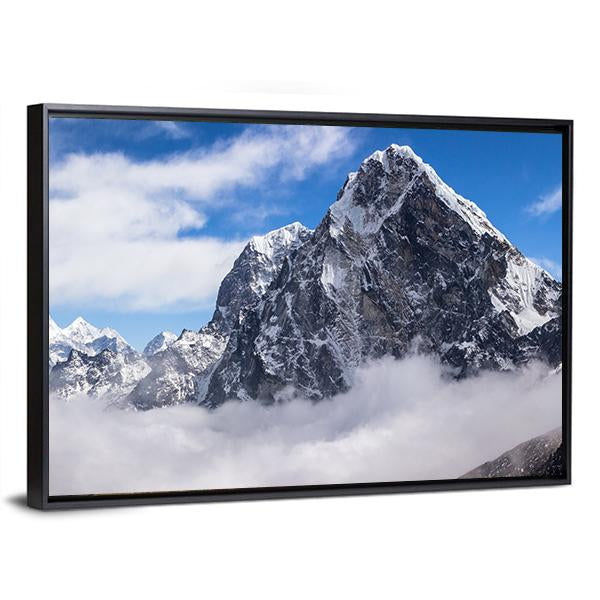 View Of Cholatse Peak Canvas Wall Art-3 Horizontal-Gallery Wrap-25" x 16"-Tiaracle