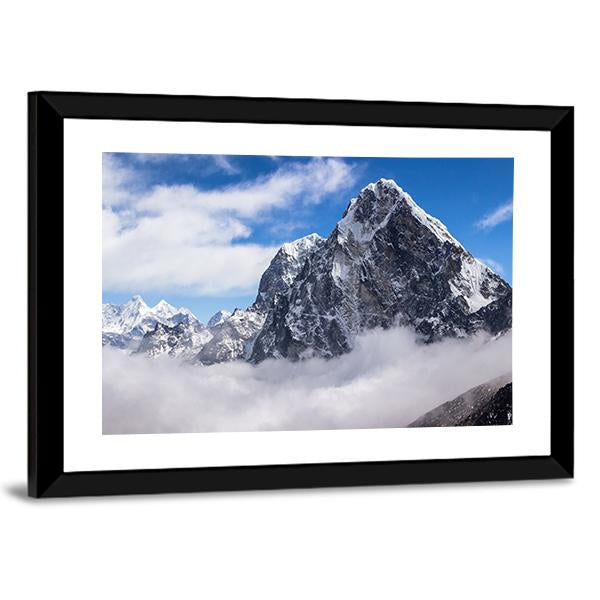 View Of Cholatse Peak Canvas Wall Art-3 Horizontal-Gallery Wrap-25" x 16"-Tiaracle