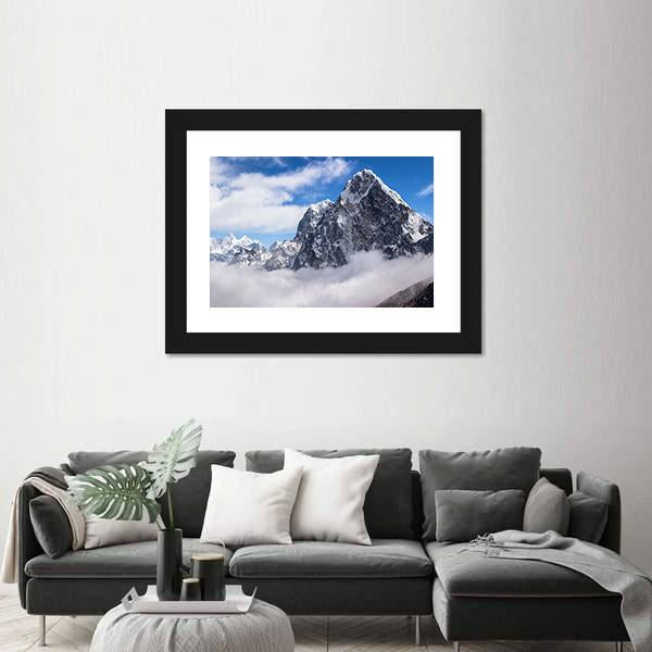 View Of Cholatse Peak Canvas Wall Art-3 Horizontal-Gallery Wrap-25" x 16"-Tiaracle