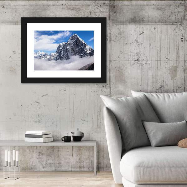 View Of Cholatse Peak Canvas Wall Art-3 Horizontal-Gallery Wrap-25" x 16"-Tiaracle