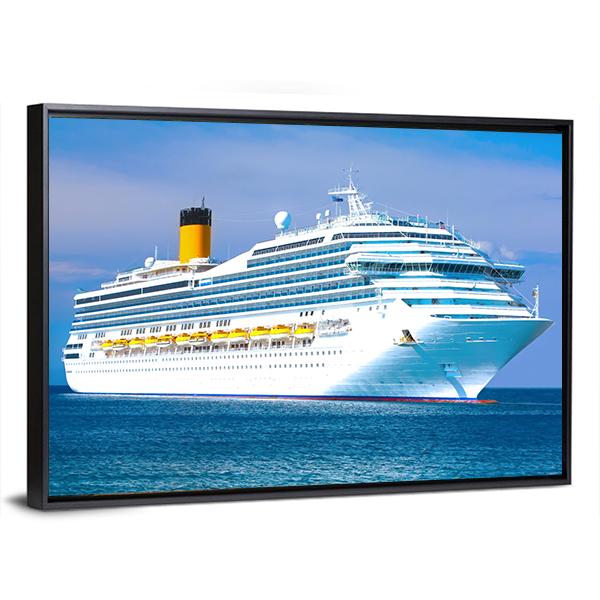 View Of Cruise Ship Canvas Wall Art-3 Horizontal-Gallery Wrap-25" x 16"-Tiaracle
