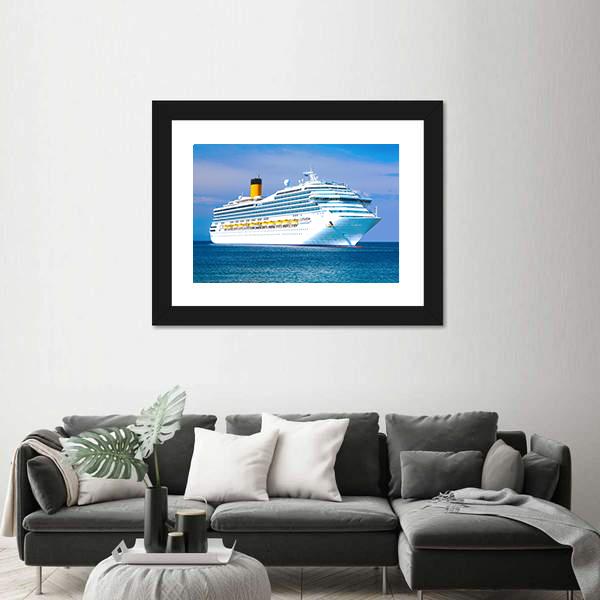 View Of Cruise Ship Canvas Wall Art-5 Horizontal-Gallery Wrap-22" x 12"-Tiaracle