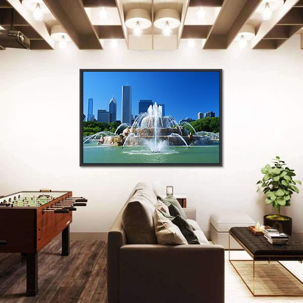 View Of Downtown Of The City Of Chicago Canvas Wall Art-3 Horizontal-Gallery Wrap-25" x 16"-Tiaracle