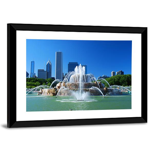 View Of Downtown Of The City Of Chicago Canvas Wall Art-3 Horizontal-Gallery Wrap-25" x 16"-Tiaracle