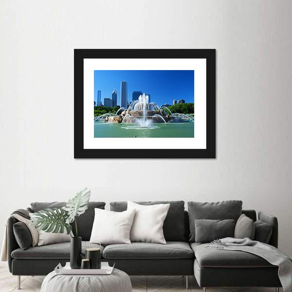 View Of Downtown Of The City Of Chicago Canvas Wall Art-3 Horizontal-Gallery Wrap-25" x 16"-Tiaracle