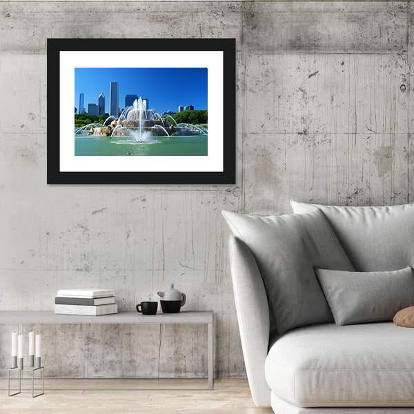 View Of Downtown Of The City Of Chicago Canvas Wall Art-3 Horizontal-Gallery Wrap-25" x 16"-Tiaracle