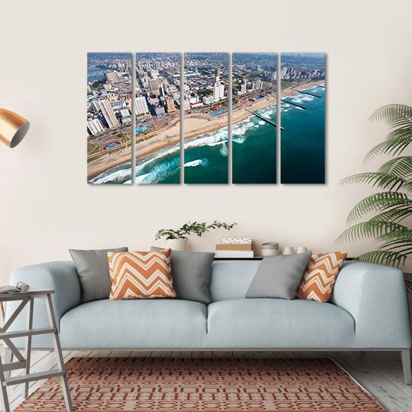 View Of Durban In South Africa Canvas Wall Art-5 Horizontal-Gallery Wrap-22" x 12"-Tiaracle