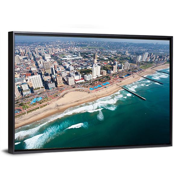 View Of Durban In South Africa Canvas Wall Art-3 Horizontal-Gallery Wrap-25" x 16"-Tiaracle