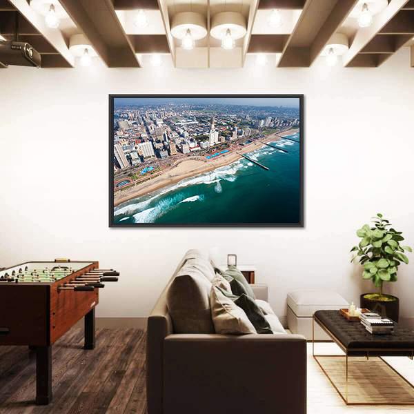 View Of Durban In South Africa Canvas Wall Art-5 Horizontal-Gallery Wrap-22" x 12"-Tiaracle