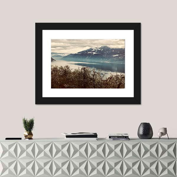 View Of Gardasee Lake Canvas Wall Art-1 Piece-Framed Print-20" x 16"-Tiaracle