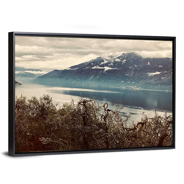 View Of Gardasee Lake Canvas Wall Art-3 Horizontal-Gallery Wrap-25" x 16"-Tiaracle