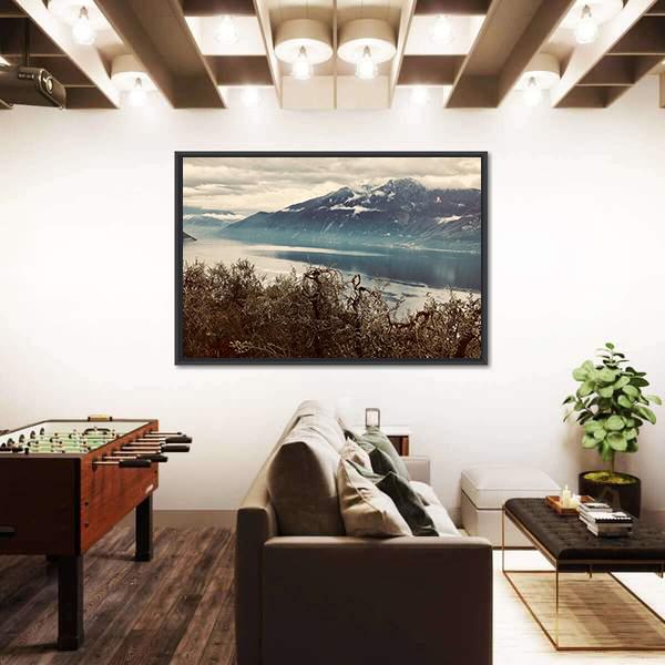 View Of Gardasee Lake Canvas Wall Art-3 Horizontal-Gallery Wrap-25" x 16"-Tiaracle