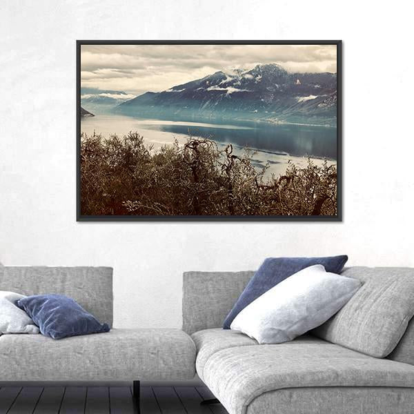 View Of Gardasee Lake Canvas Wall Art-3 Horizontal-Gallery Wrap-25" x 16"-Tiaracle