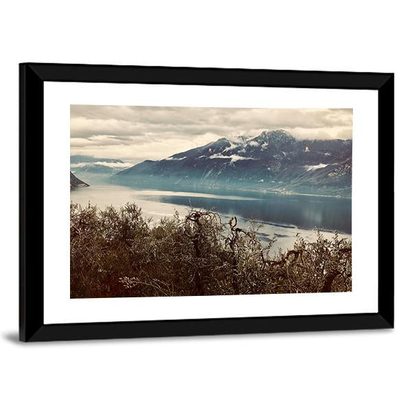 View Of Gardasee Lake Canvas Wall Art-3 Horizontal-Gallery Wrap-25" x 16"-Tiaracle