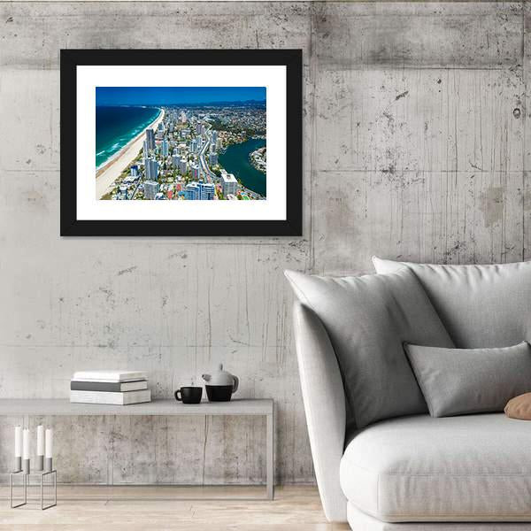 View Of Gold Coast Canvas Wall Art-3 Horizontal-Gallery Wrap-25" x 16"-Tiaracle