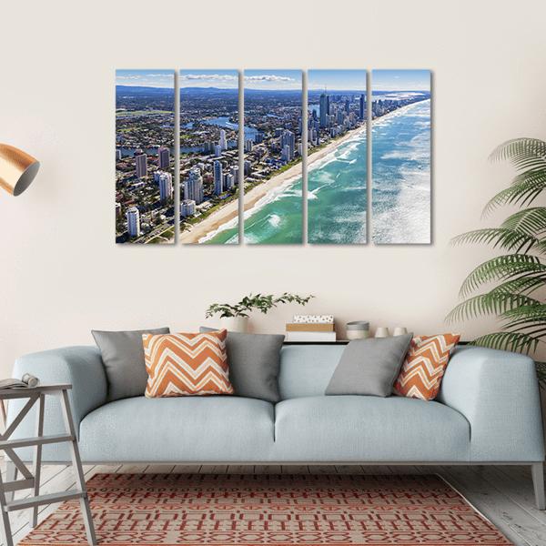 View Of Gold Coast In Queensland Canvas Wall Art-5 Horizontal-Gallery Wrap-22" x 12"-Tiaracle