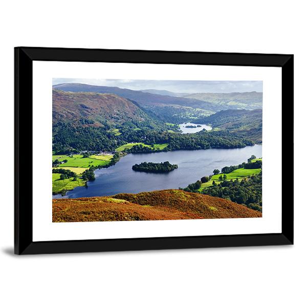 View Of Grasmere From The Slopes Of Silver Howe Canvas Wall Art-3 Horizontal-Gallery Wrap-25" x 16"-Tiaracle