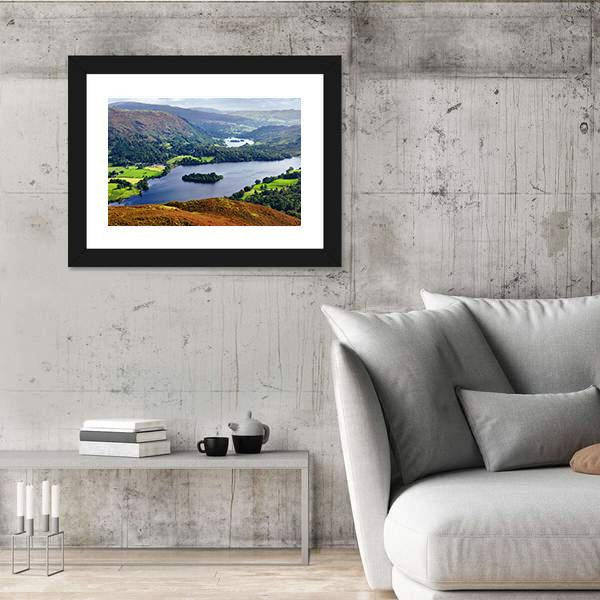 View Of Grasmere From The Slopes Of Silver Howe Canvas Wall Art-5 Horizontal-Gallery Wrap-22" x 12"-Tiaracle