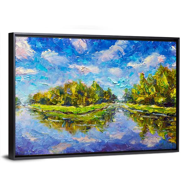 View Of Green Islands Canvas Wall Art-3 Horizontal-Gallery Wrap-25" x 16"-Tiaracle