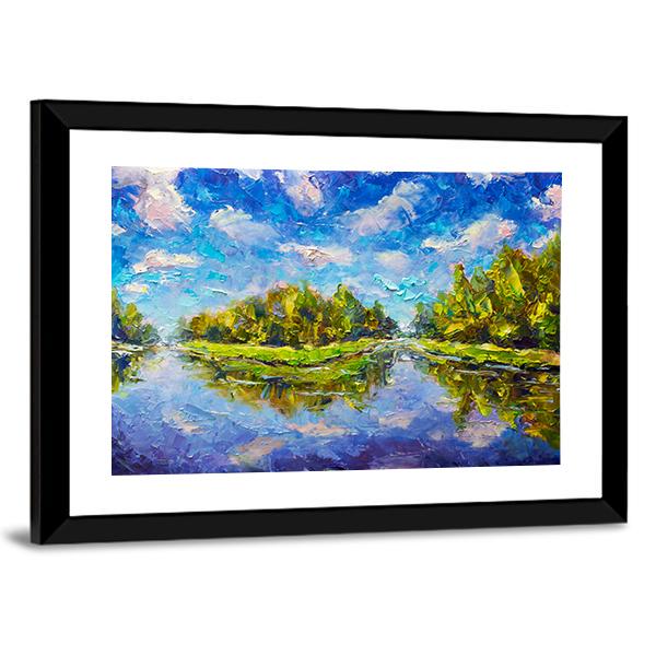 View Of Green Islands Canvas Wall Art-3 Horizontal-Gallery Wrap-25" x 16"-Tiaracle