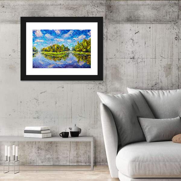 View Of Green Islands Canvas Wall Art-3 Horizontal-Gallery Wrap-25" x 16"-Tiaracle