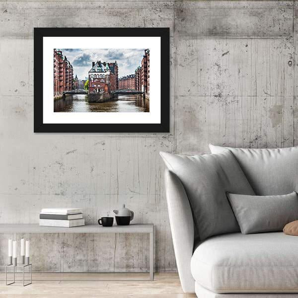 View Of Hamburg In Germany Canvas Wall Art-3 Horizontal-Gallery Wrap-25" x 16"-Tiaracle