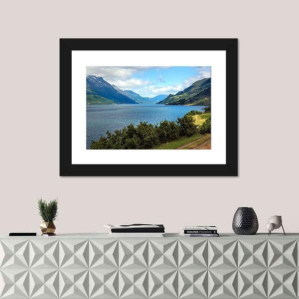 View Of Hardanger Fjord In Norway Canvas Wall Art-1 Piece-Framed Print-20" x 16"-Tiaracle