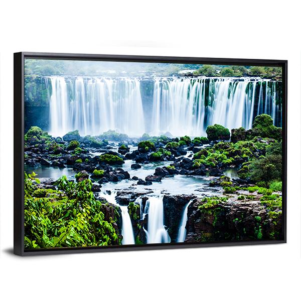 View Of Iguassu Falls Canvas Wall Art-3 Horizontal-Gallery Wrap-25" x 16"-Tiaracle
