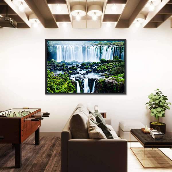 View Of Iguassu Falls Canvas Wall Art-3 Horizontal-Gallery Wrap-25" x 16"-Tiaracle