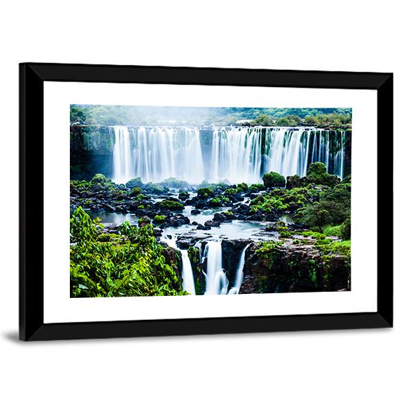 View Of Iguassu Falls Canvas Wall Art-3 Horizontal-Gallery Wrap-25" x 16"-Tiaracle