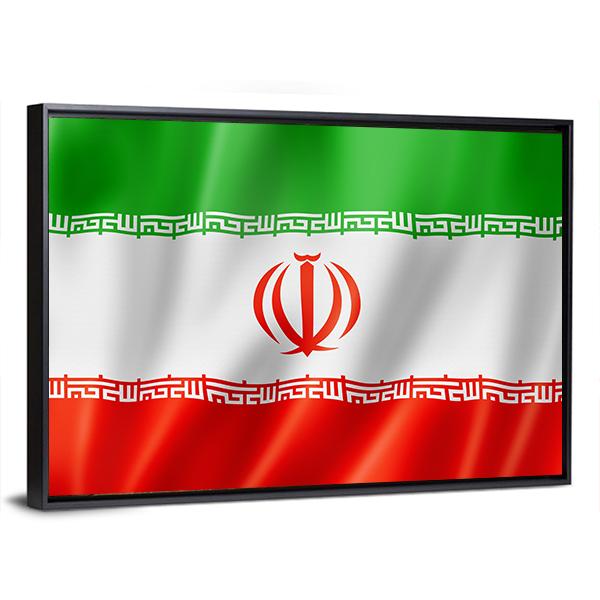 View Of Iran Flag Canvas Wall Art-5 Horizontal-Gallery Wrap-22" x 12"-Tiaracle
