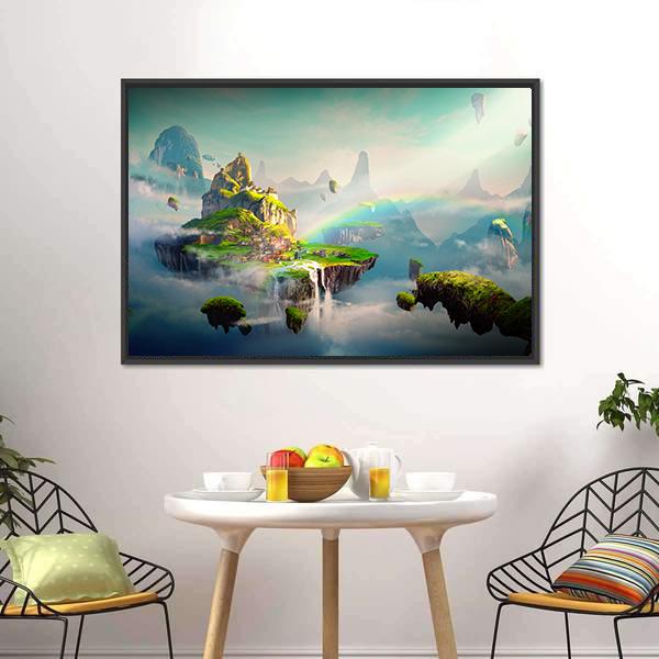 View Of Island Canvas Wall Art-3 Horizontal-Gallery Wrap-25" x 16"-Tiaracle