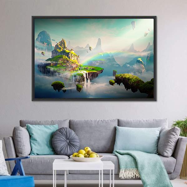 View Of Island Canvas Wall Art-3 Horizontal-Gallery Wrap-25" x 16"-Tiaracle