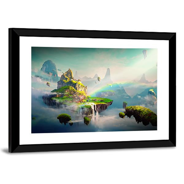 View Of Island Canvas Wall Art-3 Horizontal-Gallery Wrap-25" x 16"-Tiaracle